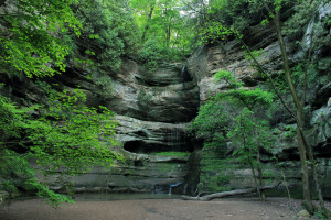 A waterfall at Starved Rock State park
